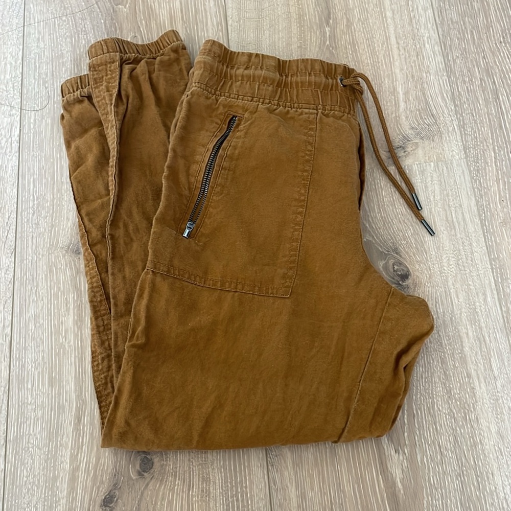 Athleta Cabo Linen Joggers, Size 2, Rust color